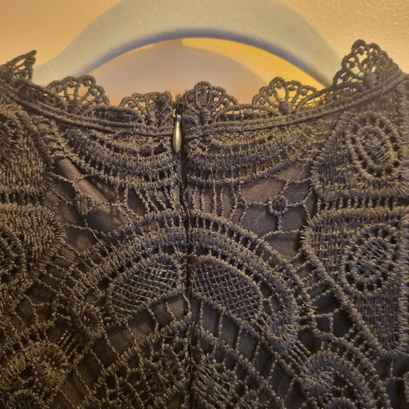 Crochet Top Lace Blouse Women's Rebellion Size Medium Black NWOT - Picture 4 of 8
